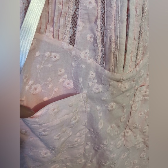 NWOT Sophina Broderie Anglaise Sleeveless Maxi Dress Crystal Rose color XS - Picture 5 of 9